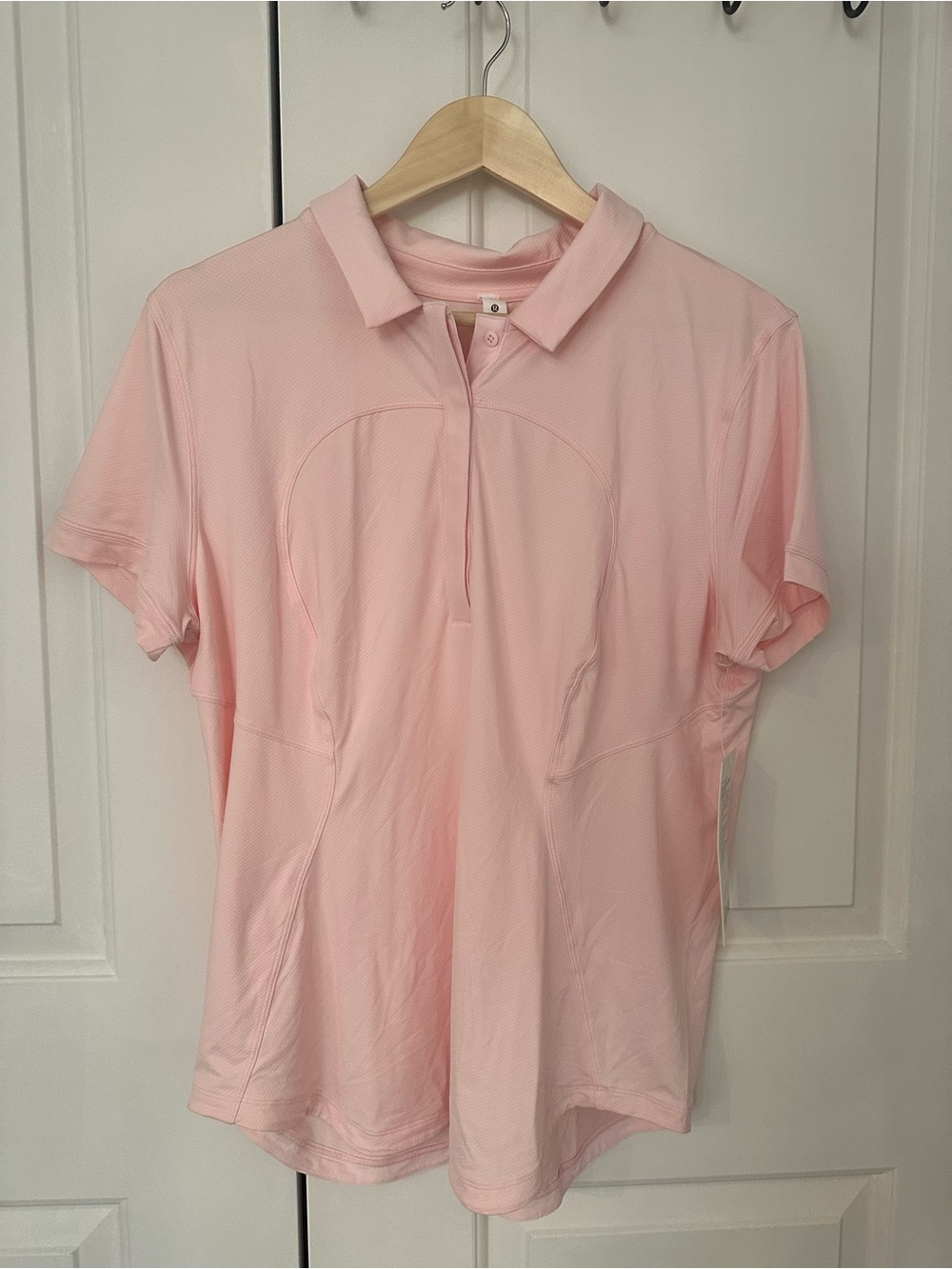 lululemon athletica Light Pink Short Sleeve Polo